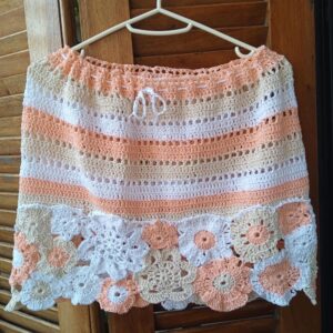 tejido crochet, tejido de hilo, pollera tejida, pollera de hilo