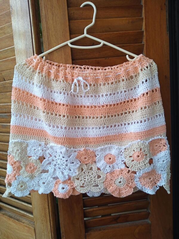tejido crochet, tejido de hilo, pollera tejida, pollera de hilo