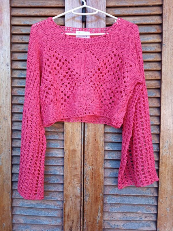sweater crochet, tejido de hilo, sweater tejida, sweater de hilo